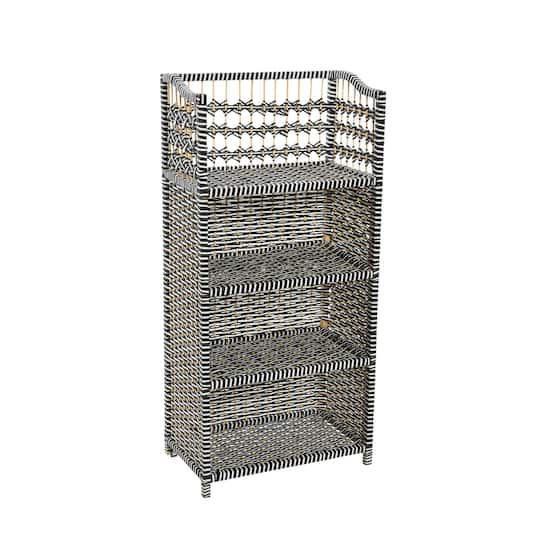 Household Essentials 39" Woven Paper Rattan Accent Shelf